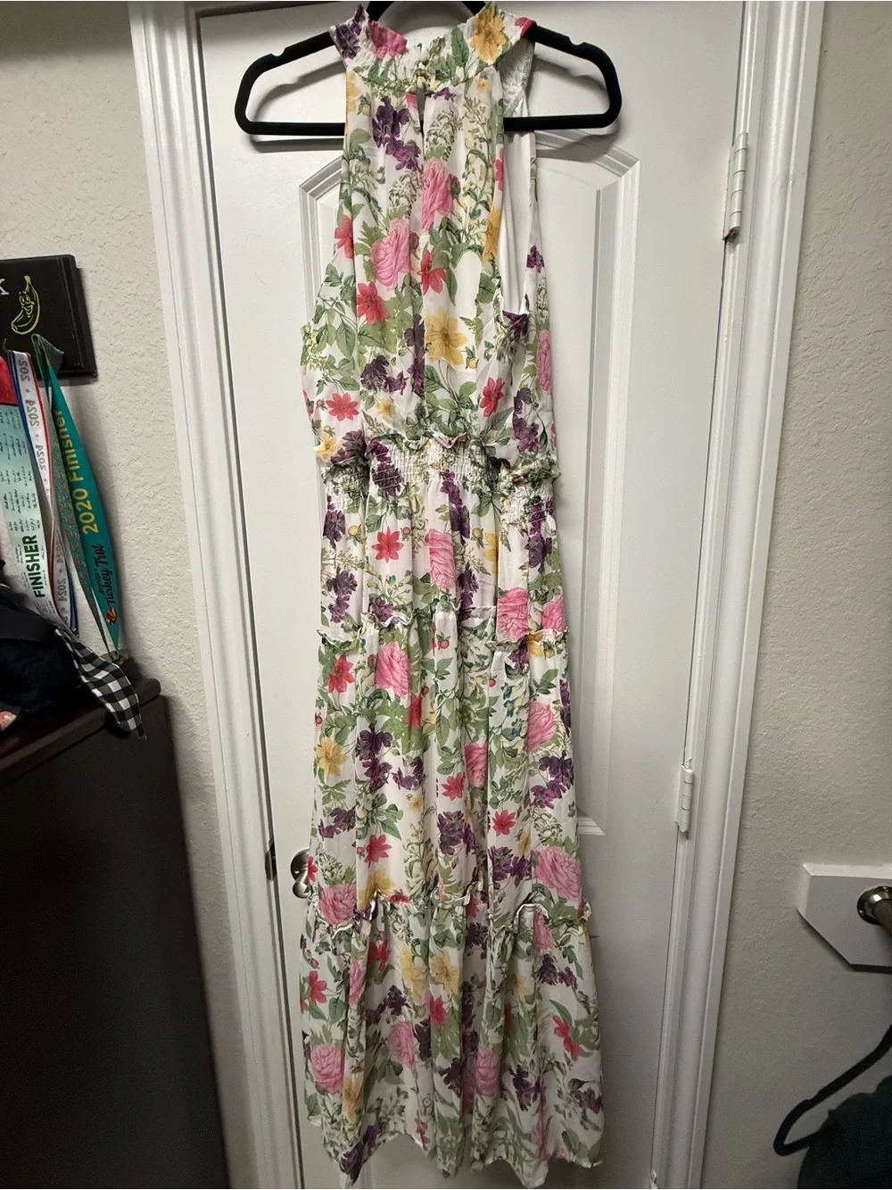 Nina Leonard Floral Sleeveless Tiered Maxi Dress | Size 1X - Picture 8 of 9